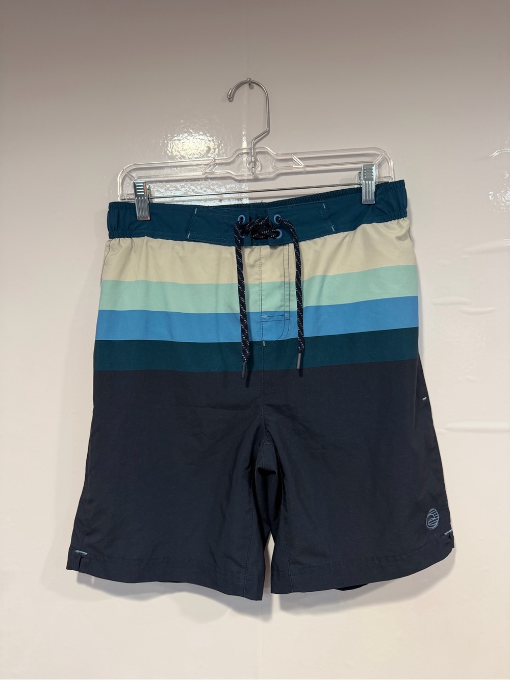Men's Laguna Swim Navy Multi-Stripe Swim‎ Trunks